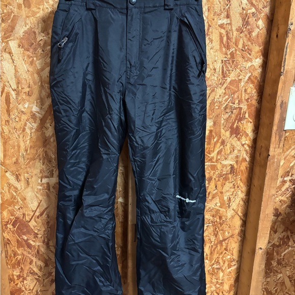 Kids Black Insulated Ski Pants - Picture 3 of 7